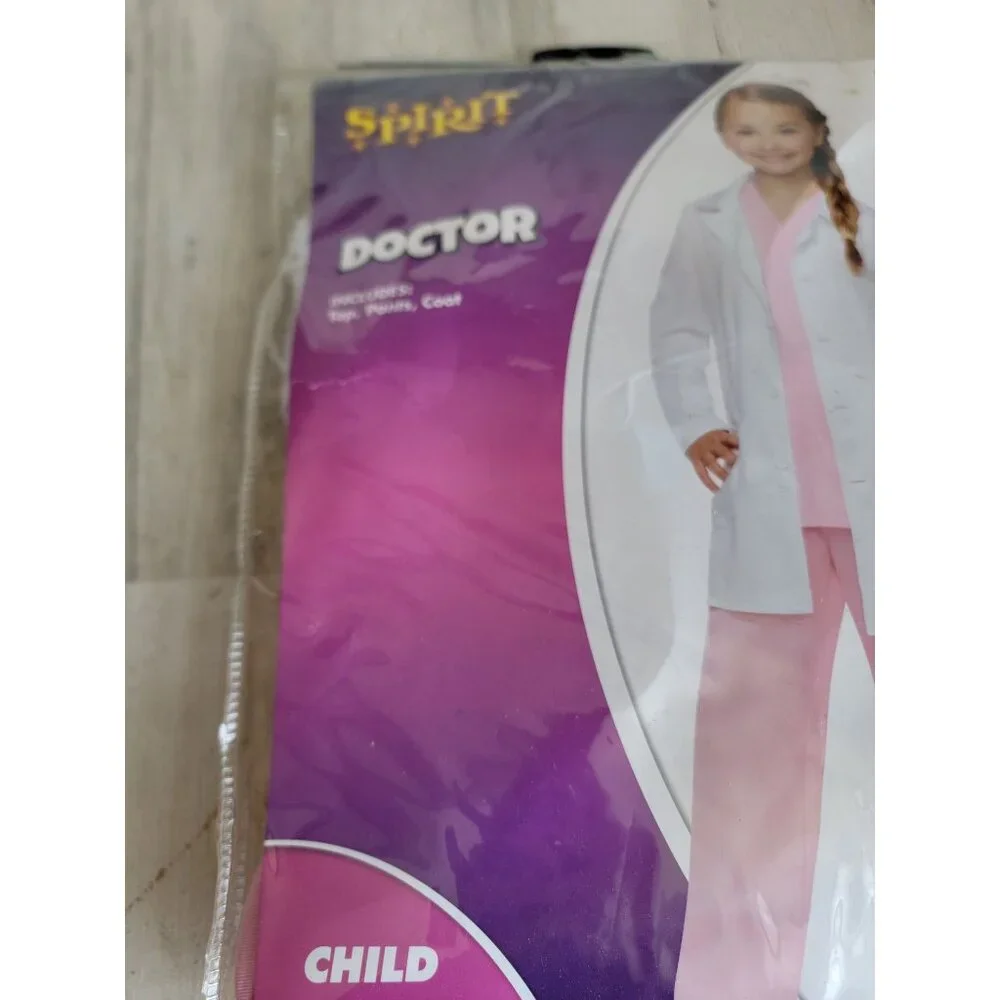 Spirit Halloween large girl doctor costume‎ nurse medical care outfit